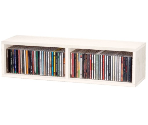 Stojak Półka Segregator Glorious CD Box 90 White