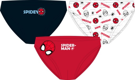 BAWEŁNIANE MAJTKI CHŁOPIĘCE SLIPY SLIPKI SPIDERMAN 3 SZTUKI 128/134