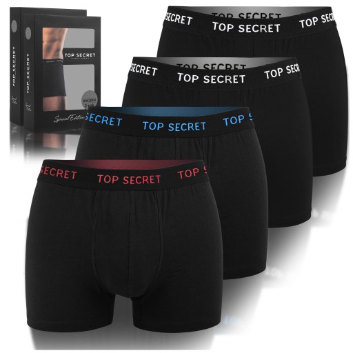 TOP SECRET Bokserki Męskie Bawełniane 4pak Rozmiar L