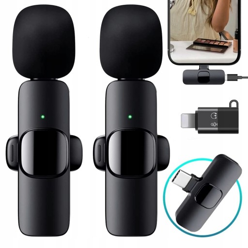 MIKROFON BEZPRZEWODOWY KRAWATOWY USB-C K1/2.4G