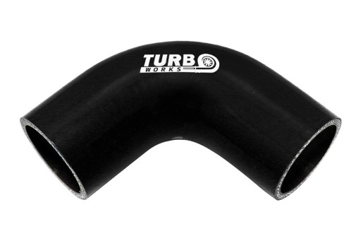 KOLANKO SILIKONOWE 90ST TURBOWORKS CZARNE 45MM
