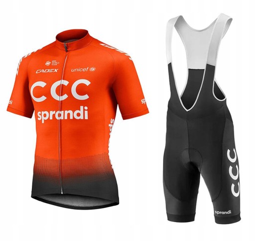 Męski Strój kolarski rowerowy CCC krótki rękaw