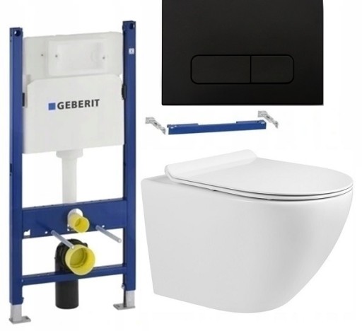 ZESTAW WC STELAŻ PODTYNKOWY GEBERIT BASIC UP100 DELTA MUSZLA ARBO SLIM RIM