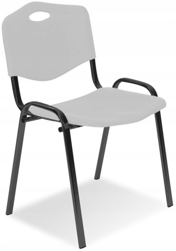 Krzesło do poczekalni ISO PLASTIC BL szare Nowy St