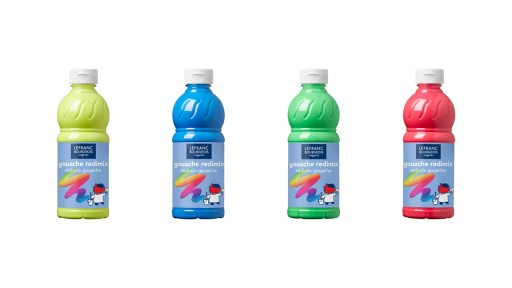 ZESTAW 4 FARB PLAKATOWYCH 500ML TEMPERA FLUO LB