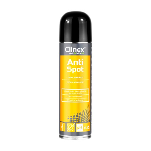 Clinex ANTI-SPOT spray do usuwania kleju po etykietach i taśmach-odplamiacz