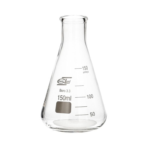 Kolba stożkowa szklana 150 ml wąska szyja Chemland