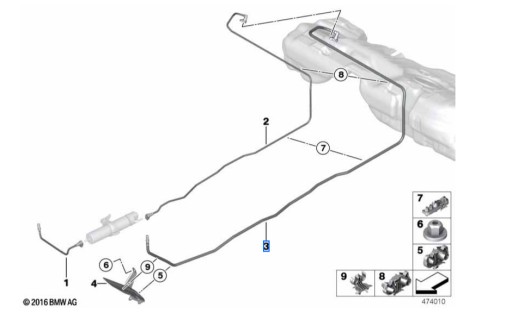 Przewód powrotny paliwa BMW 3 nr OEM 16117375510