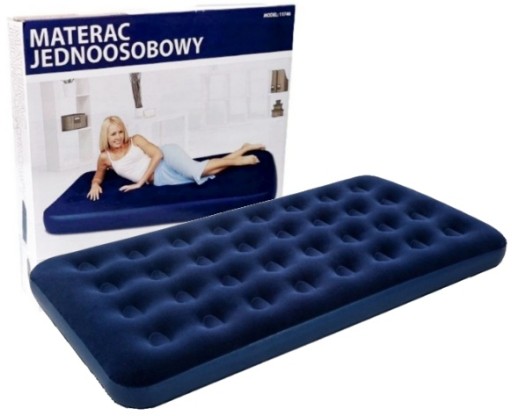 MATERAC JEDNOOSOBOWY 185x79x22 cm welurowy