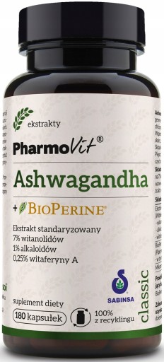 Pharmovit Ashwagandha + BioPerine adaptogeny