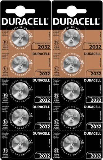 10x BATERIA LITOWA BATERIE DURACELL CR2032 DL 2032