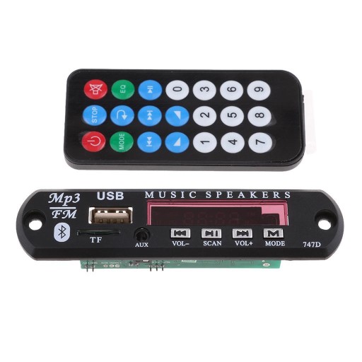 Zestaw DC12V Moduł audio płyty MP3 WMA USB / TF