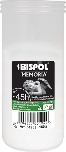 Wkład prasowany biały 45h Memoria p195 Bispol