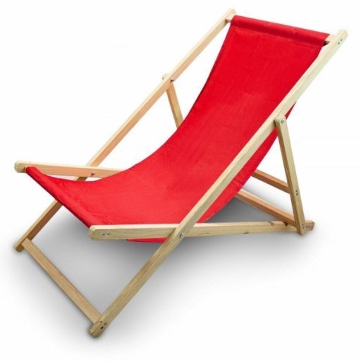 LEŻAK PLAŻOWY OGRODOWY DREWNIANY SKŁADANY REGULOWA