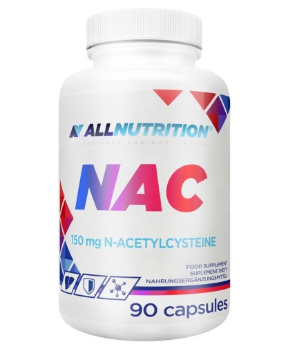 ALLNUTRITION NAC 90KAP N-ACETYL L-CYSTEINA WĄTROBA WYTRZYMAŁOŚĆ WYDOLNOŚĆ