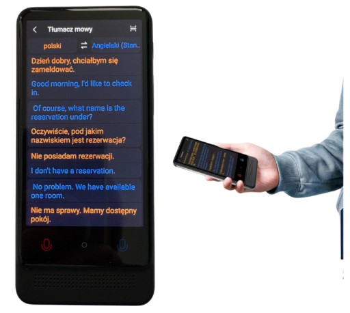elektroniczny tłumacz mowy translator bez Internetu wifi POLSKI ETUI GRATIS