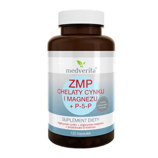 ZMA ZMP CHELAT CYNK MAGNEZ + P-5-P (B6) ZMB ODPORNOŚĆ WŁOSY SKÓRA 120kap