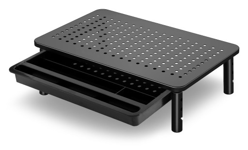 PODSTAWKA POD MONITOR LAPTOP METALOWA PODSTAWA PÓŁKA Z SZUFLADĄ