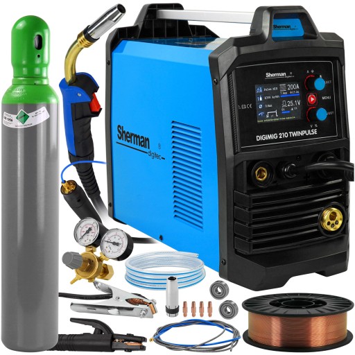 Spawarka inwertorowa MIG MAG Sherman 200A MMA TIG migomat Synergia Puls