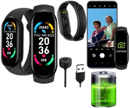 Markowy SMARTBAND SMARTWATCH OPASKA SPORTOWA BAND