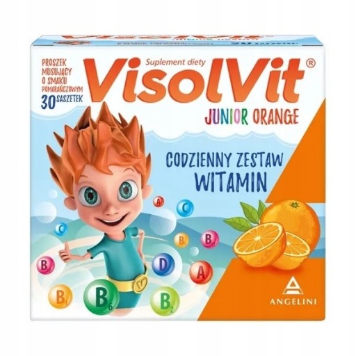 VISOLVIT JUNIOR ORANGE smak pomarańczowy 30 sasz.