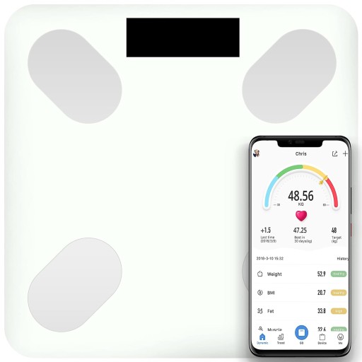 Cyfrowa waga azienkowa z Bluetooth z wag do