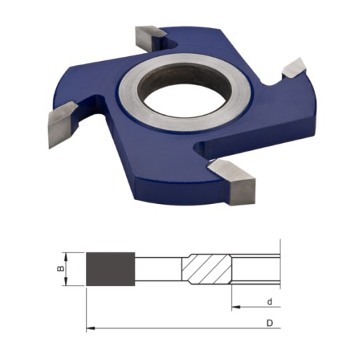 Frez prosty do drewna HSS 125x30x25 4z GLOBUS