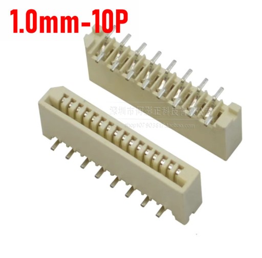 1.0mm 10Pin Insertion Vertical Orientation SMD Unlocked FFC FPC Connector