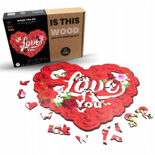 Układanka SERCE 140 elementów Puzzle Drewniane