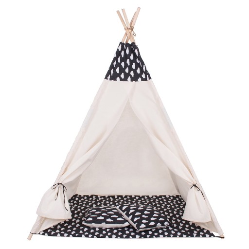 NAMIOT DLA DZIECI DO DOMU TIPI WIGWAM ROZKŁADANY PODUSZKI MATA TEEPEE