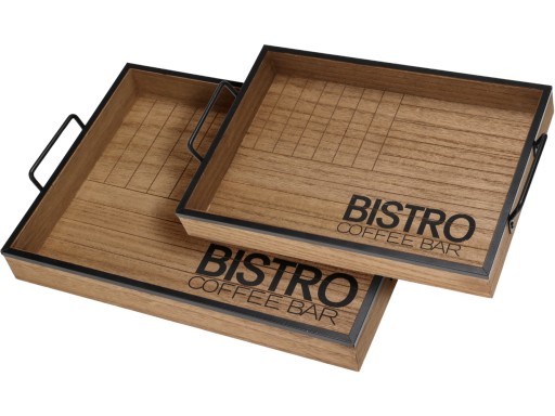 Prostokątne Tace do serwowania Zestaw DWIE SZTUKI - BISTRO