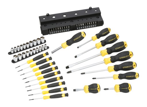 ZESTAW WKRĘTAKÓW I NASADEK STANLEY SOFT GRIP 57SZT