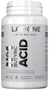 LAB ONE BUTYRIC ACID 60kaps. Kwas masłowy Wsparcie jelit Trawienie Biegunki