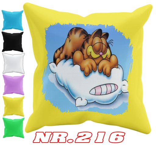 POSZEWKA NA PODUSZKĘ JAŚKA DO PRZEDSZKOLA GARFIELD + IMIĘ GRATIS