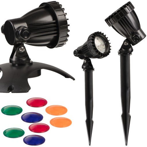 OŚWIETLENIE OGRODOWE KOLOROWE LAMPY LED 3 SZTUKI