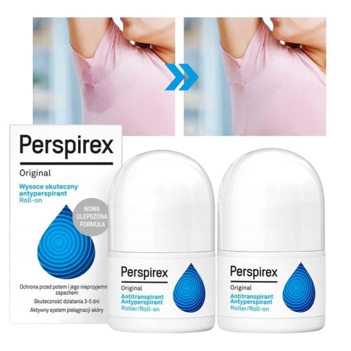 PERSPIREX Original Antyperspirant roll-on 20 ml*2