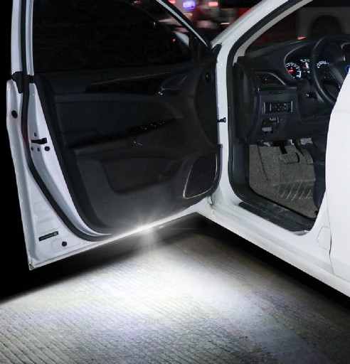 Car Led Welcome Light Magnetic Control USB Charging Auto Open Door Safe