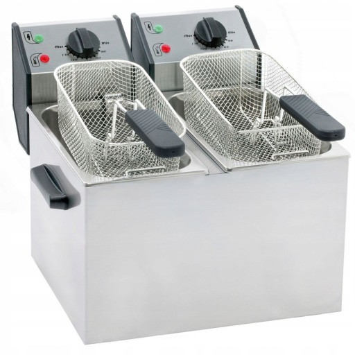 FRYTOWNICA GASTRONOMICZNA ROLLER GRILL 2x5L 6400W