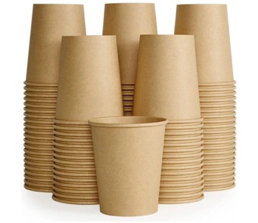 KUBKI PAPIEROWE KRAFT BRĄZOWE DO KAWY NAPOJÓW GORĄCYCH 250ML 100szt