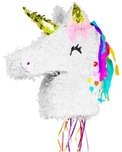 Piniata Jednorożec z Jednorożcem Unicorn Głowa Jednorożca DUŻA 40cm