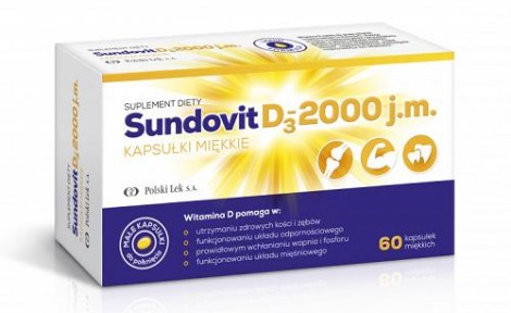 SUNDOVIT D3 2000 j.m. 60 kapsułek