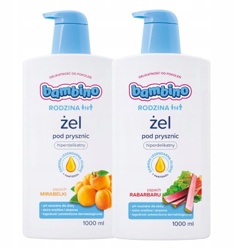 Żel pod prysznic BAMBINO RODZINA 2x1000ml