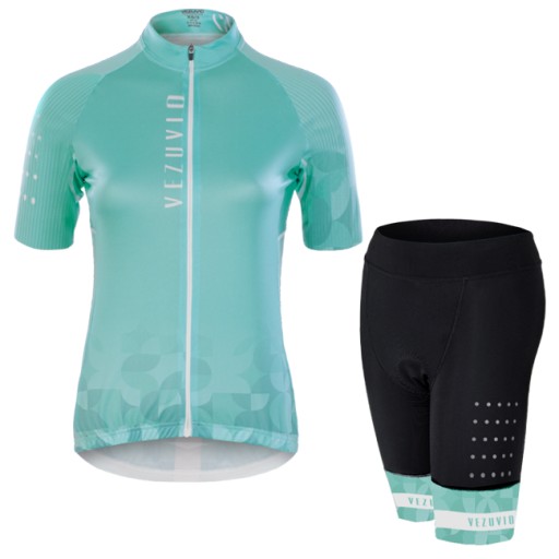 Damski komplet rowerowy Vezuvio Celeste rozmiar XL