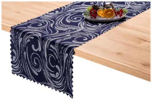 bieżnik DWUSTRONNY 40x220 DWUSTRONNY SREBRNY granat Mazaje