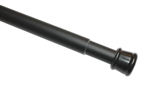 Drążek rozporowy do zasłon czarny 130-220cm Ø23/26