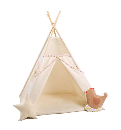 NAMIOT dla DZIECKA TPI -- ZESTAW z PODUSZKAMI -- namiot dzieci tipi domek w