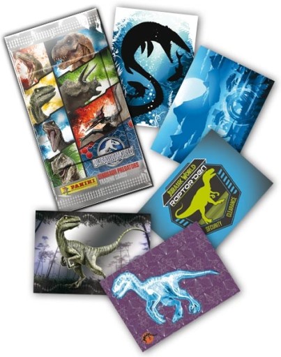 Jurassic World KARTY 50 saszetki 10 PANINI
