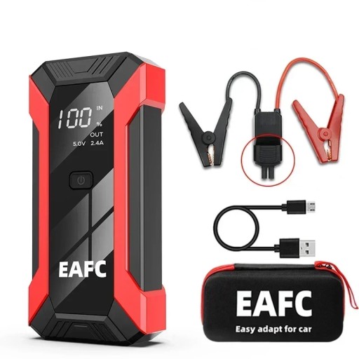 JUMP STARTER ROZRUCH BOOSTER POWERBANK LATARKA MŁOTEK KABLE ZESTAW 20000mAH