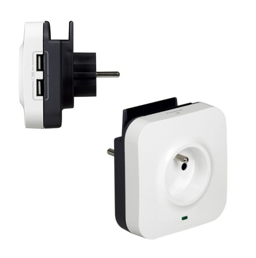 LEGRAND GNIAZDO 2P+Z Z ŁADOWARKĄ 2 X USB