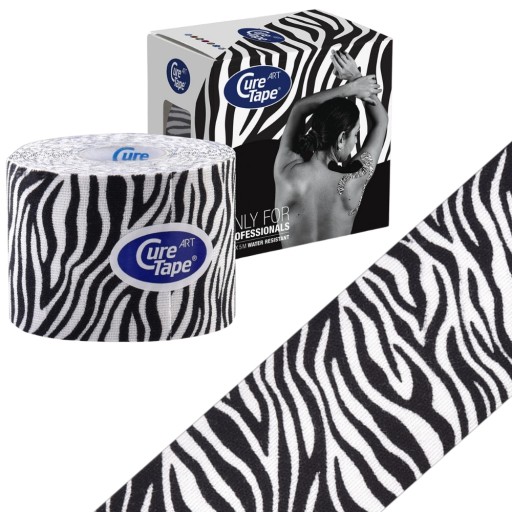 Taśma do tapingu TEJPY do CIAŁA i TWARZY dla DZIECI CURETAPE ART ZEBRA